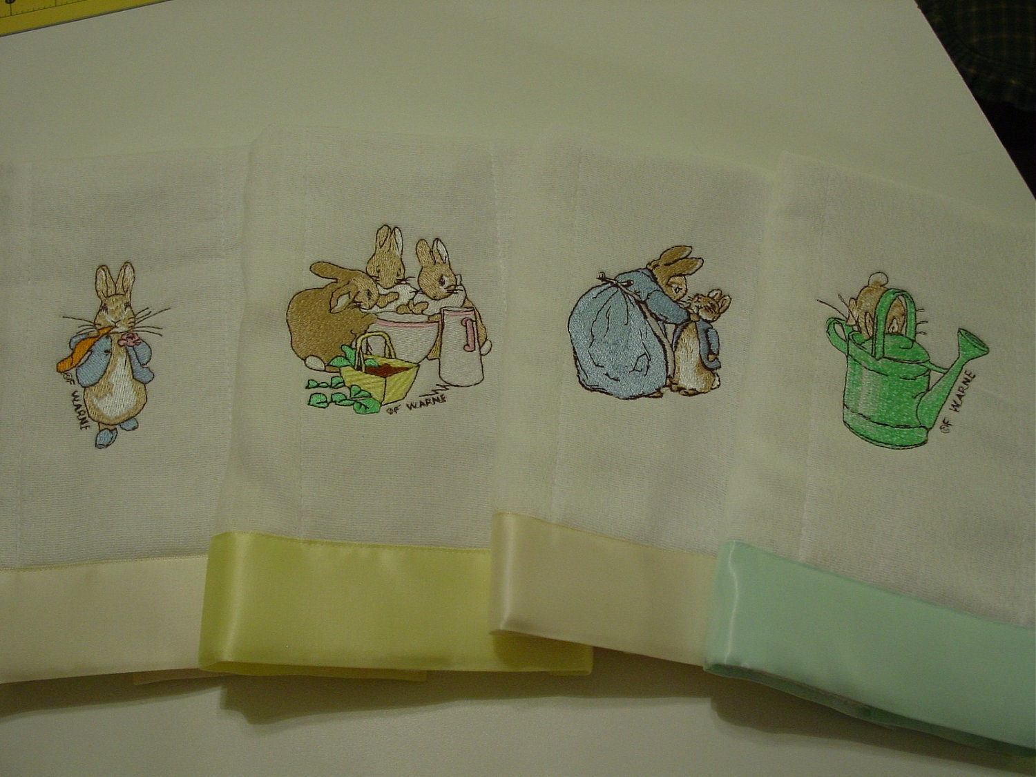 Beatrix Potter's Peter Rabbit baby burp cloths