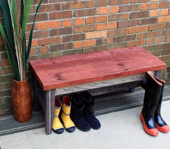 Bench, Reclaimed Wood, Rustic Contemporary- natureinspiredcrafts