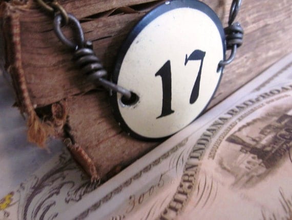 17 Number Tag Pendant Necklace FREE SHIPPING