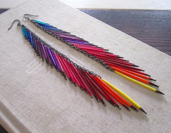 Prism - Porcupine Quill Tassel Earrings