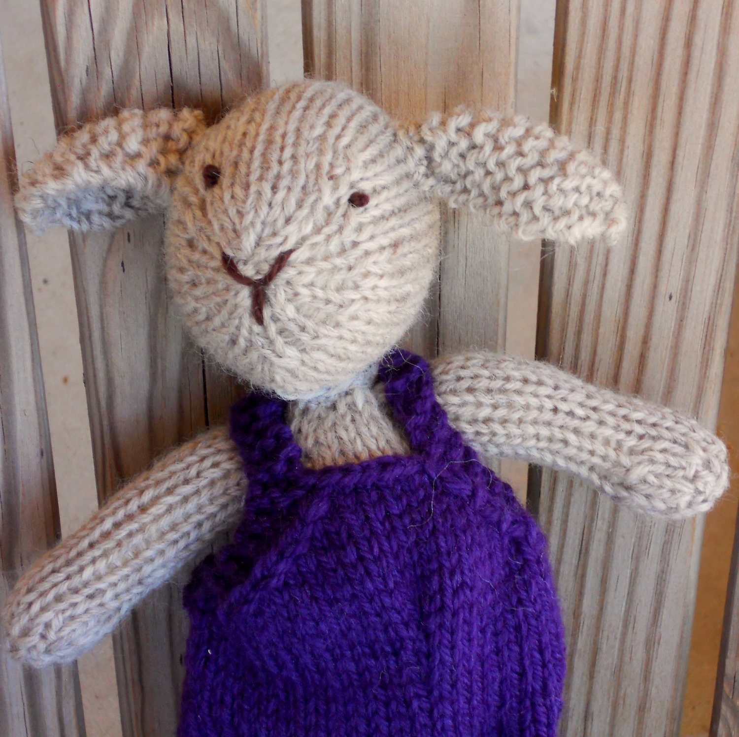 Hand Knit Lamb, by Woolies on Etsy - Eco Friendly Farm Friend, Custom Knit for You