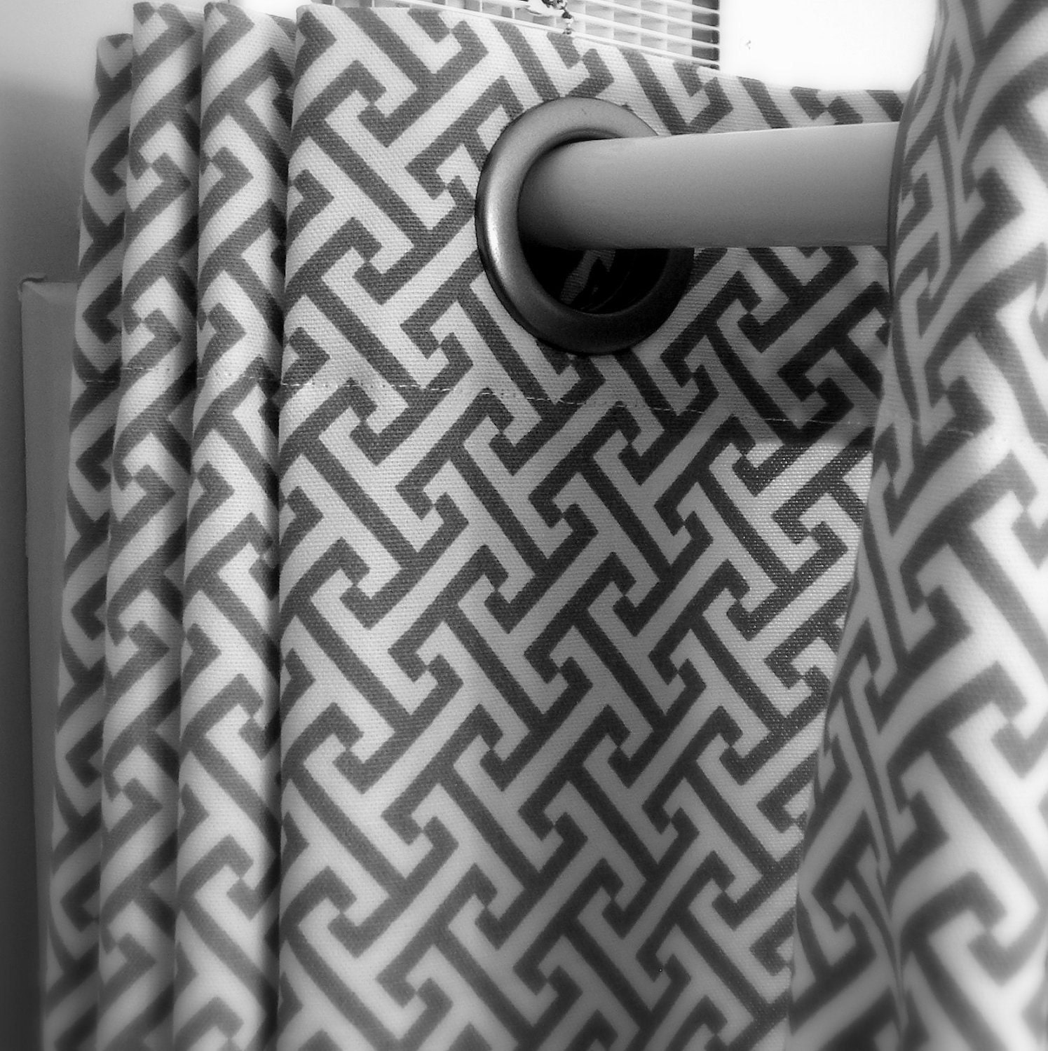 Shower  Curtain Standard Size  Waverly Cross Section in Grey