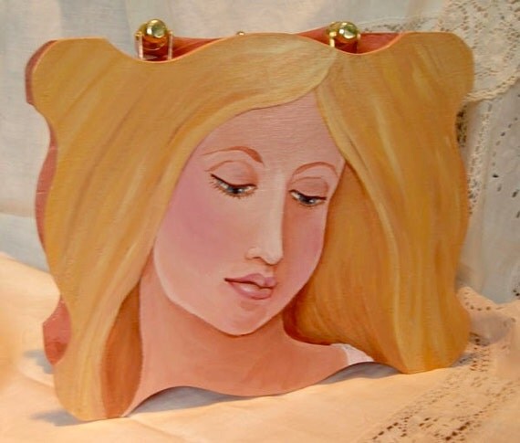 Handbag Hand Painted Double Portrait Boho Purse