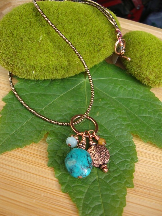 Turquoise Charm Necklace Preview 2