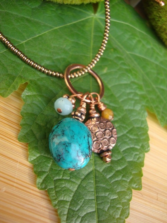 Turquoise Charm Necklace Preview 3