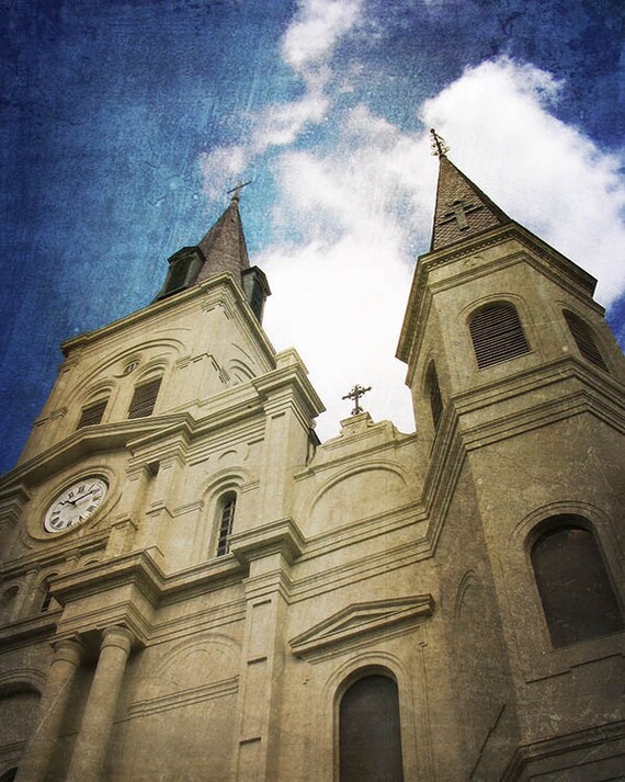 New Orleans St. Louis Cathedral Photograph French Quarter 8"x10" Print Jackson Square Louisiana Mardi Gras.
