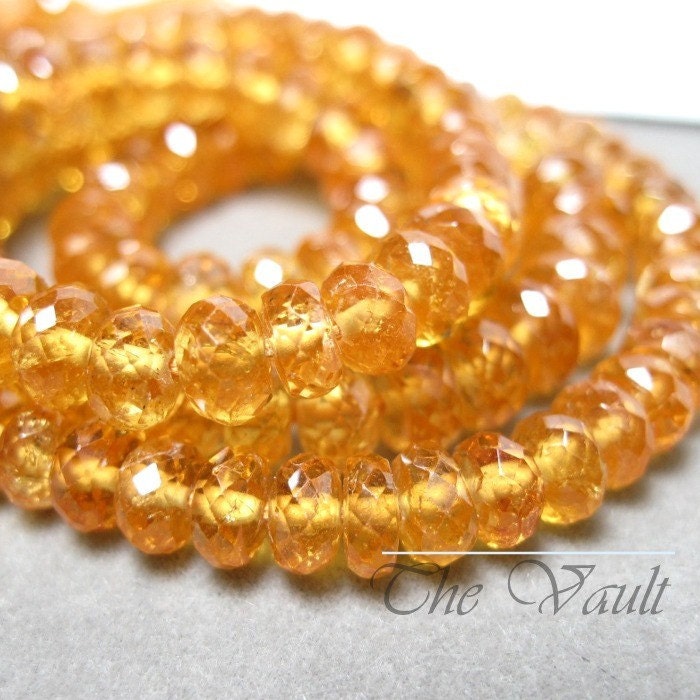 10 Spessartite Garnet 5mm faceted rondelles