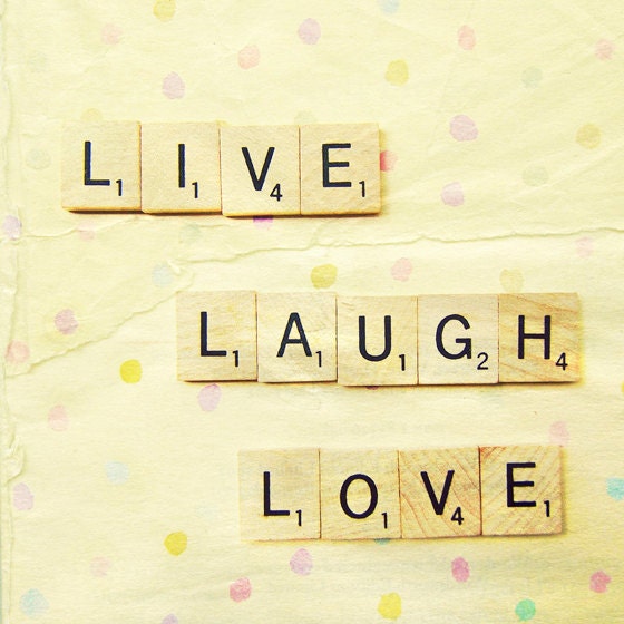 Live Laugh Love Inspirational Photography Art 8x8 Print