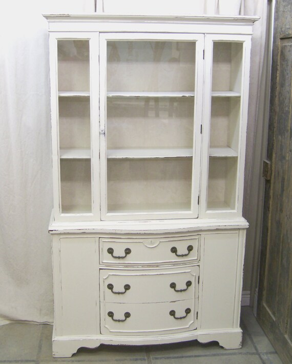 White French Provincial China Cabinet- royaloakcottage