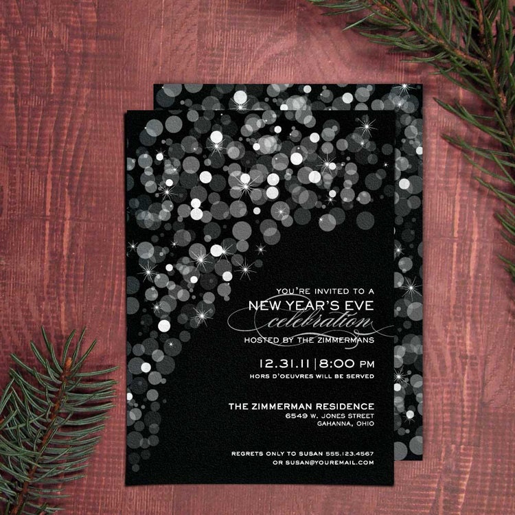 Holiday Party Invitation - Christmas New Year - Printable DIY Design
