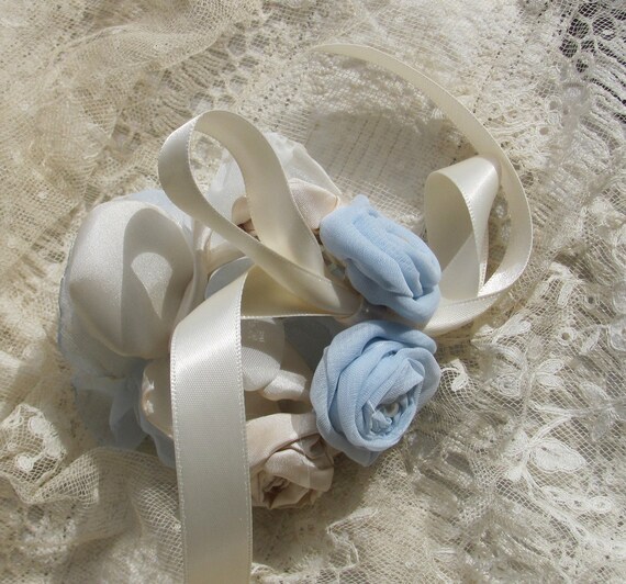 Wedding Wrist Corsage Made to order by My Broken Art on Etsy