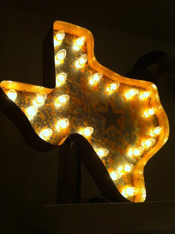 Vintage Marquee Lights - Texas