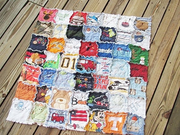 Memory Rag Quilts, made from your baby clothing, ALL NATURAL, fresh modern handmade heirloom