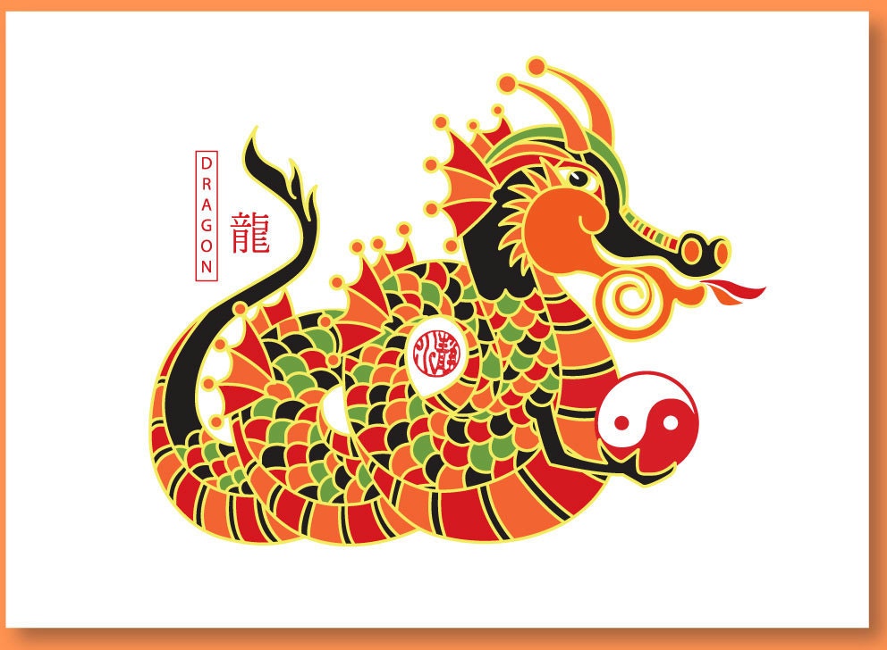 Year of the Dragon Chinese New Year Cards A-7