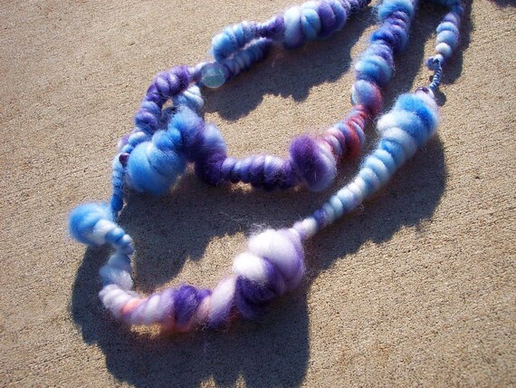 Couture Fiber Art Jewelry: Spiral Back Necklace