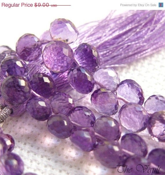 10 Amethyst 4.5-5mm onion faceted briolettes