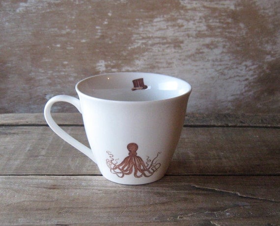 Mug Octopus and Hot Air Balloon Tea Cup
