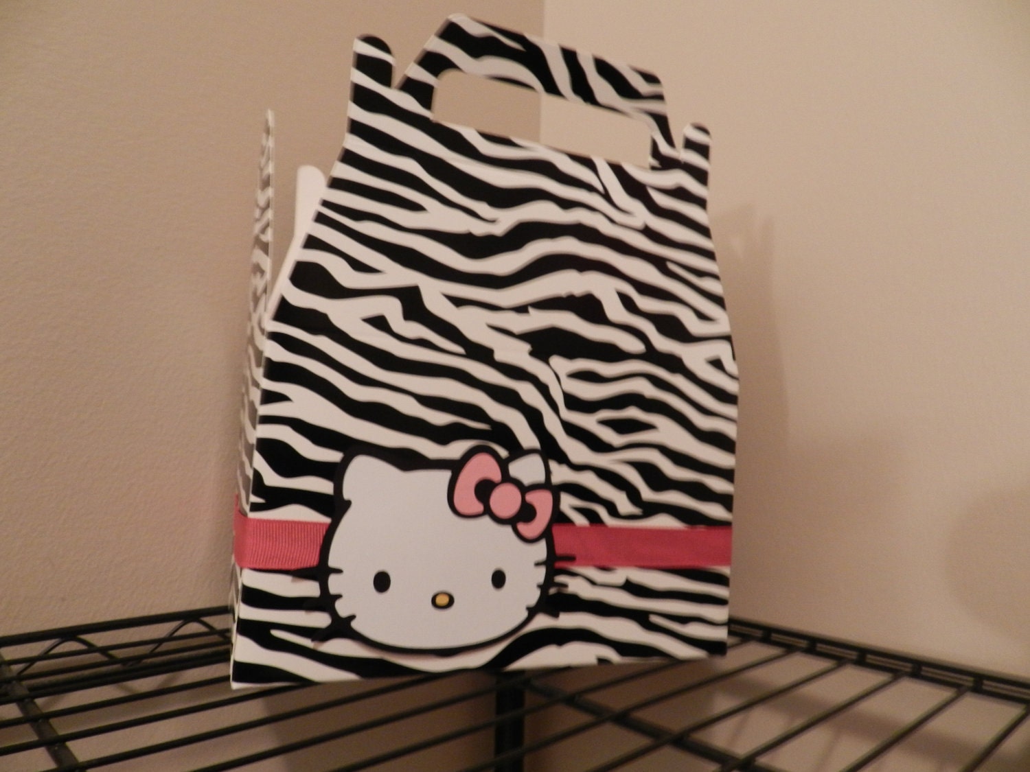 Zebra print hello kitty box