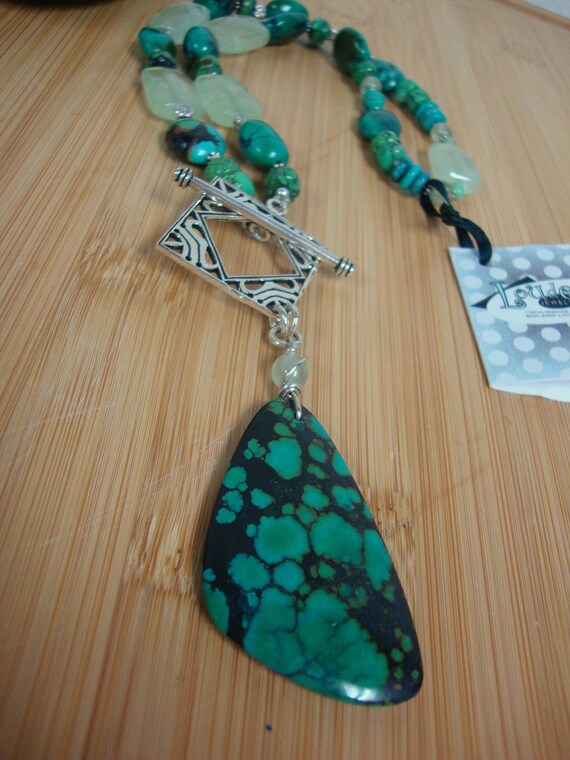 Square Toggle Turquoise Necklace Preview 2