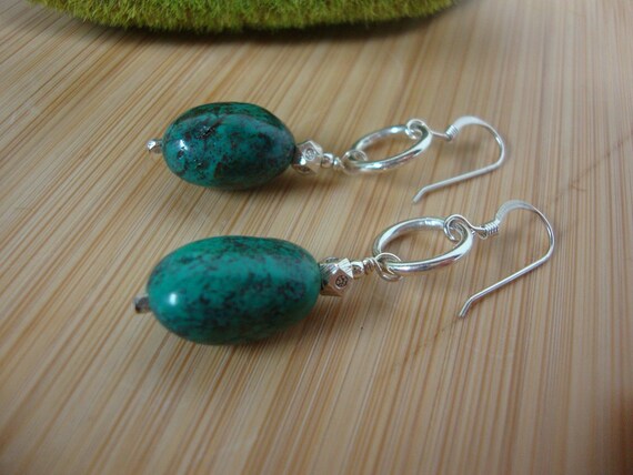 Turquoise Nugget Earrings Preview 3