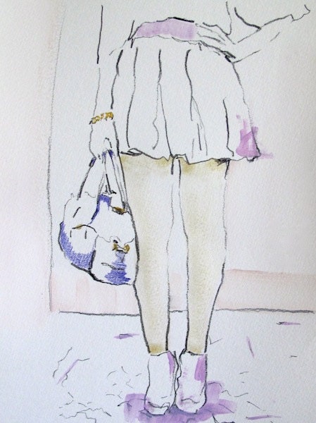 December In Sydney ORIGINAL FASHION ILLUSTRATION