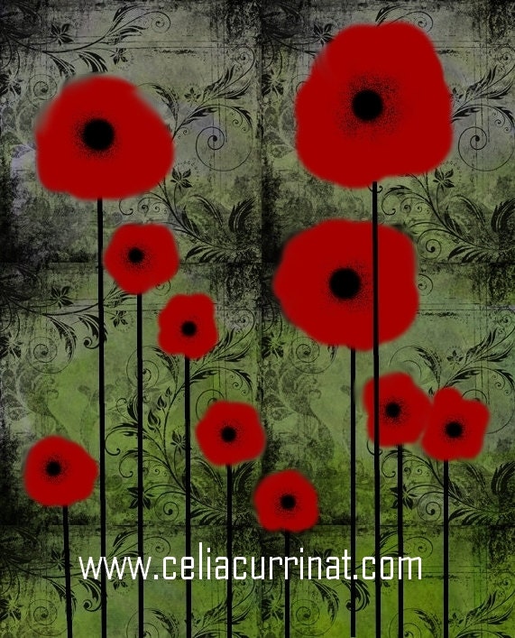 Poppy Poppies Fine Art PRINT 8 x 10 Unique Gift Idea