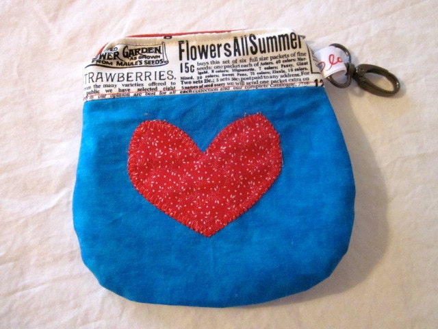 TINY Sized Seed catalogue print / keychain / zipper pouch / bag Featured in Etsy Treasury