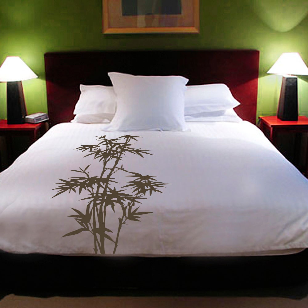 ShaNickers Handpainted Bamboo Duvet w/ by ShaNickersWallDecals from etsy.com