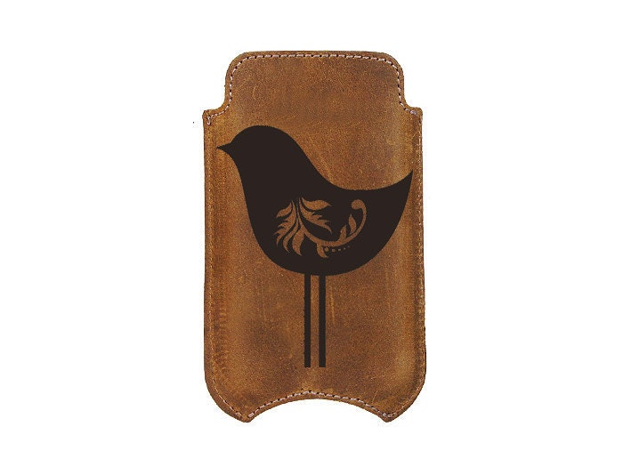 Leather iPhone 4 Cover - Birdie
