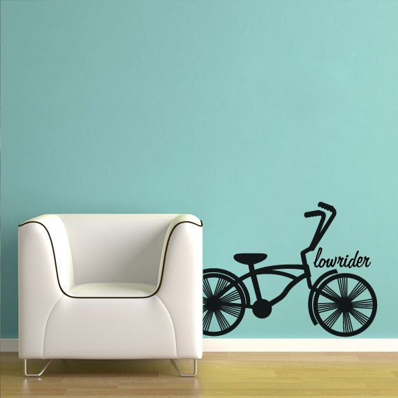 Classic Lowrider Bike Wall Decal From stuckonuvinyldecals