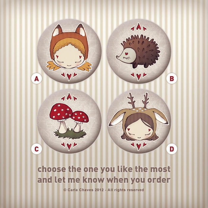 Woodland Sweets buttons - choose your favorite