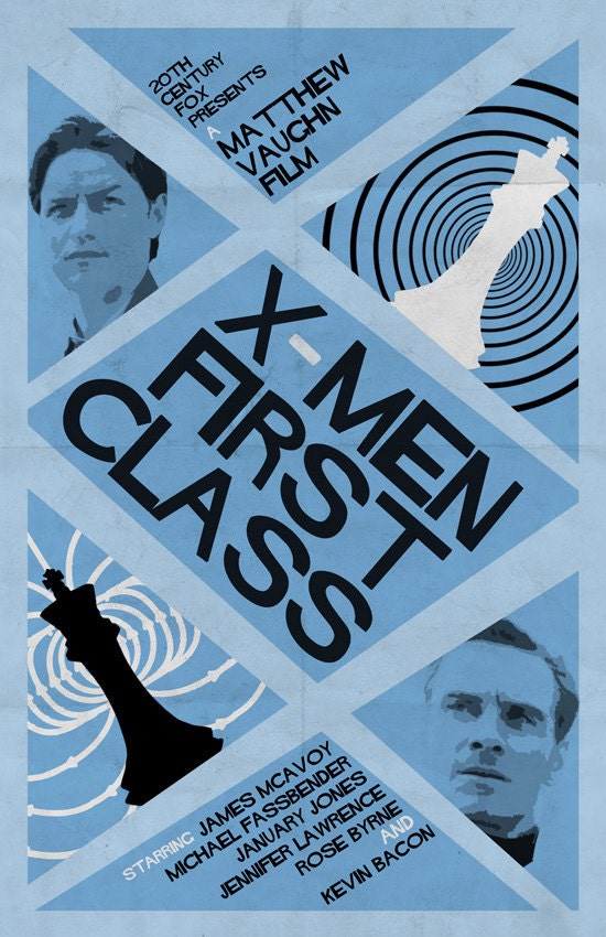 XMen First Class Retro Film Poster v2