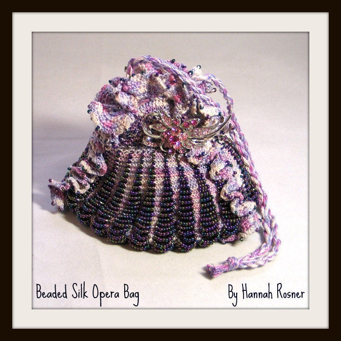 Purple Silk Triangle Evening Bag Bag Handbag