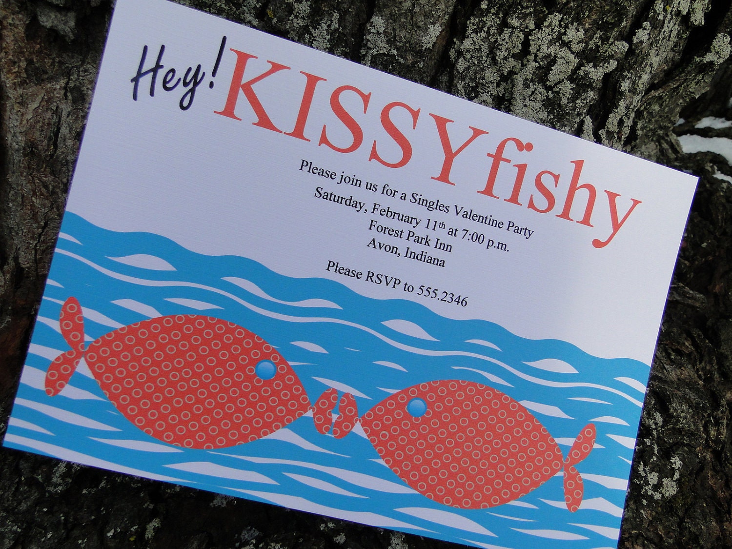 Kissy Fishy Valentine Invitation (set of 10)