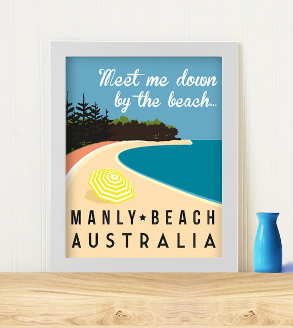 Original Art Print "Meet me down by the beach"