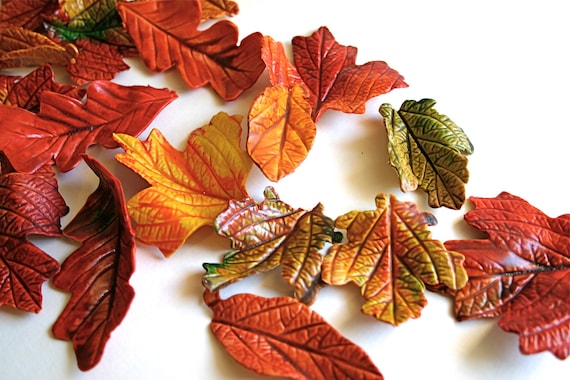 Edible Sugar Fall Leaves 4 dozen