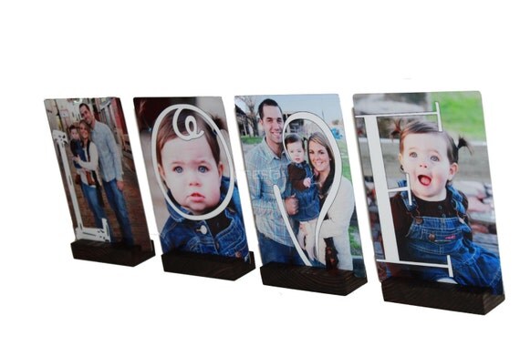 PERSONALIZED PHOTO BLOCK Gifts-Great Fathers Day Gifts-High Resolution 4 Personalized Metal 5x7 Photo Blocks -Custom Photo Displays