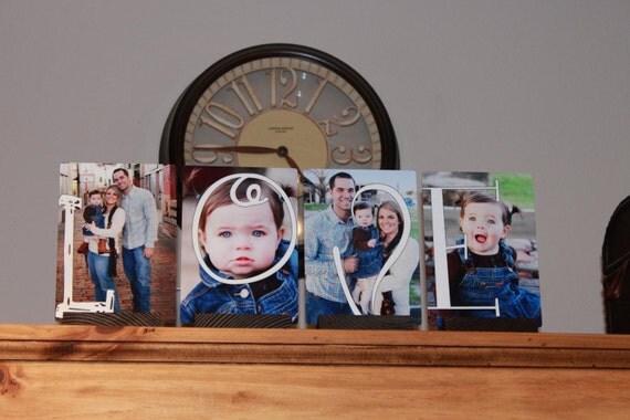 PERSONALIZED PHOTO BLOCK Gifts-Great Fathers Day Gifts-High Resolution 4 Personalized Metal 5x7 Photo Blocks -Custom Photo Displays
