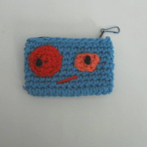 Bobo Blue Monster Coin Zipper Change Purse