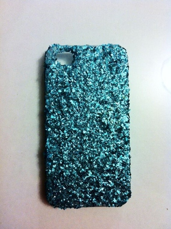 Turquoise Glitter iPhone 4 4s Hard Case