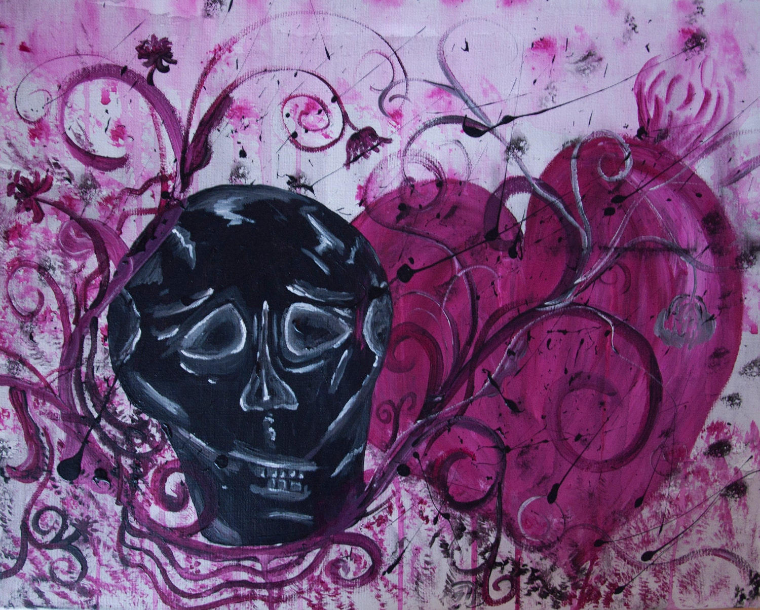 Heart and Skull Flourish Heart and Skull Flourish