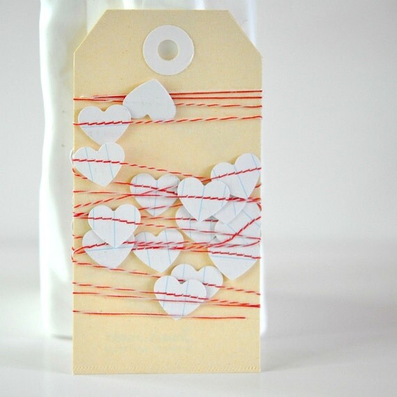 Tiny Hearts Paper Garland White