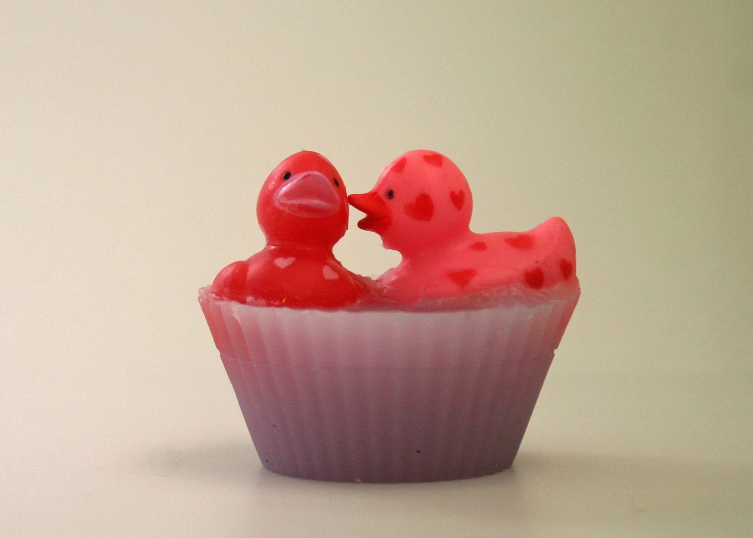 Lovey Dovey Kissing Rubber Duckies Valentines Day Soap Novelty Bathtime Fun Custom Scent Color