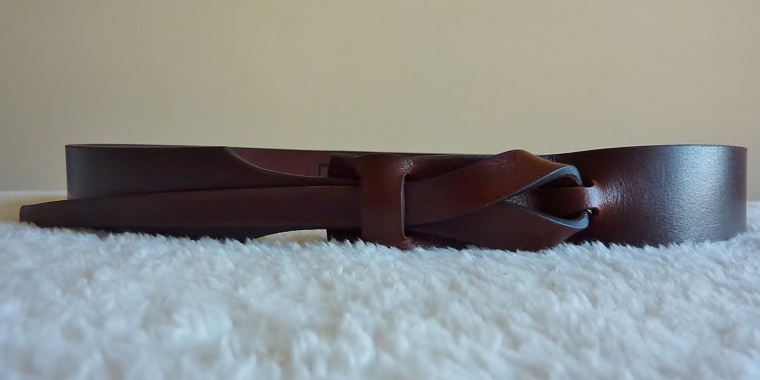 Mahogany Leather UNISEX Muse Belt 1 1/4 inches NICKEL by MuseBelts from etsy.com