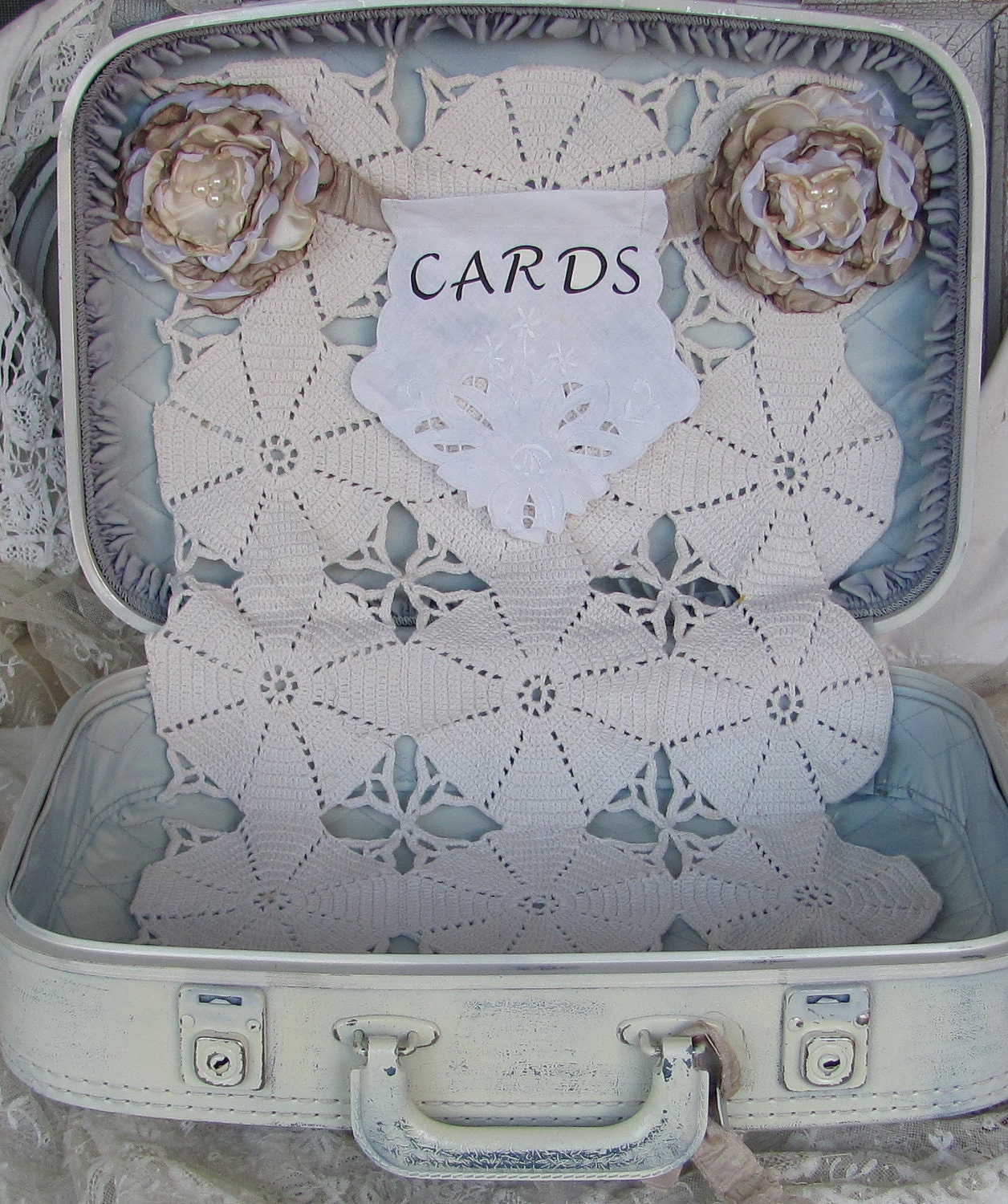 Vintage Suitcase Wedding Card Holder by My Broken Art on Etsy