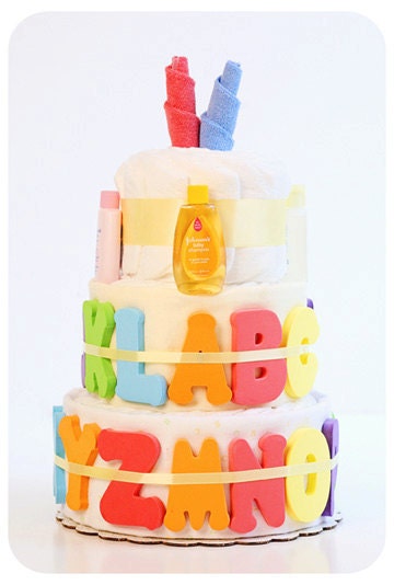 ABC Bath Time Boutique Style Diaper Cake
