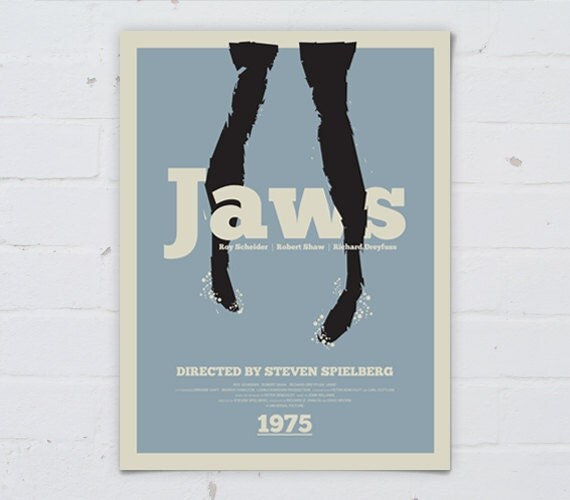 Minimal movie poster Inspired by Steven Spielberg's classic thriller 'Jaws'. Minimal movie poster Inspired by Steven Spielberg's classic thriller 'Jaws'.