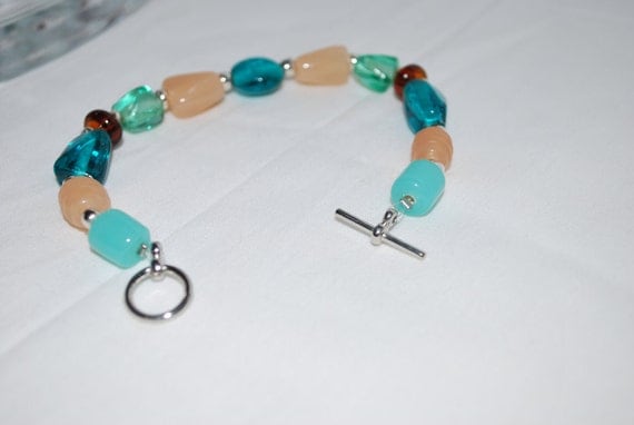 Ocean & Sand Beaded Bracelet-Reserved for a giveaway