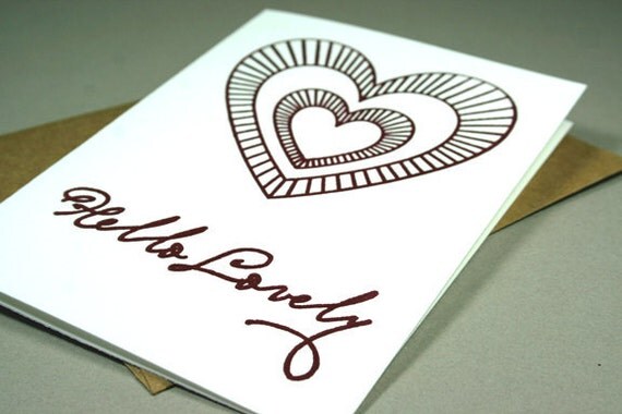 Letterpress Love Card With Heart
