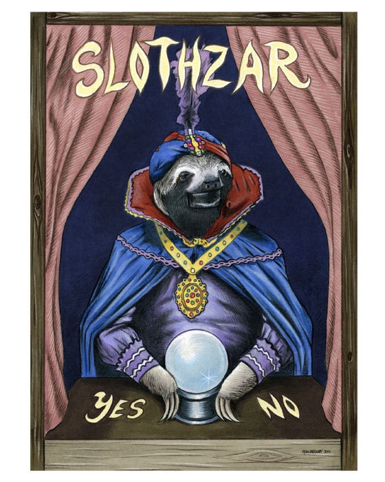 Slothzar art print LIMITED EDITION 8x10